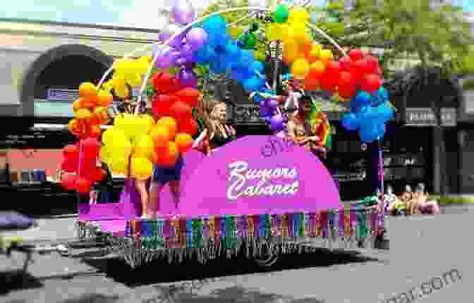 A Vibrant Image Of A Parade Filled With Colorful Floats And Smiling Faces. PRIDE: Fifty Years Of Parades And Protests From The Photo Archives Of The New York Times