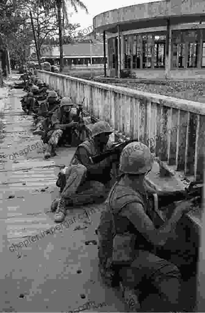 American Soldiers Engage In Street Fighting During The Battle For Hue Phase Line Green: The Battle For Hue 1968