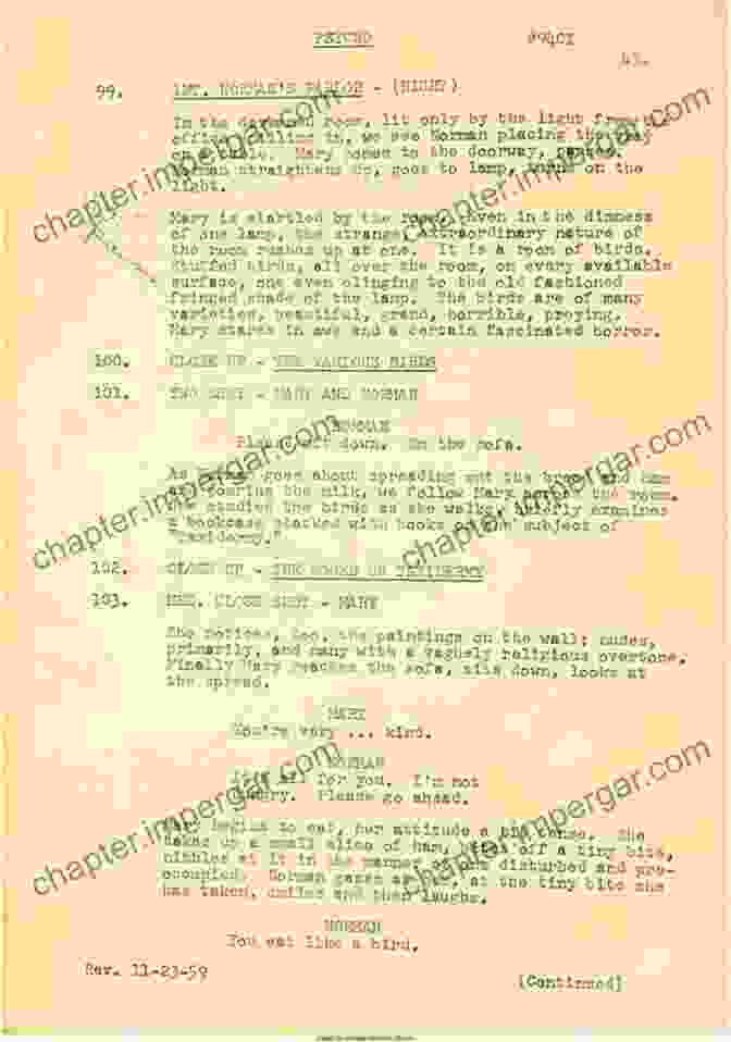 Cover Of The Psycho Script Scripting Hitchcock: Psycho The Birds And Marnie