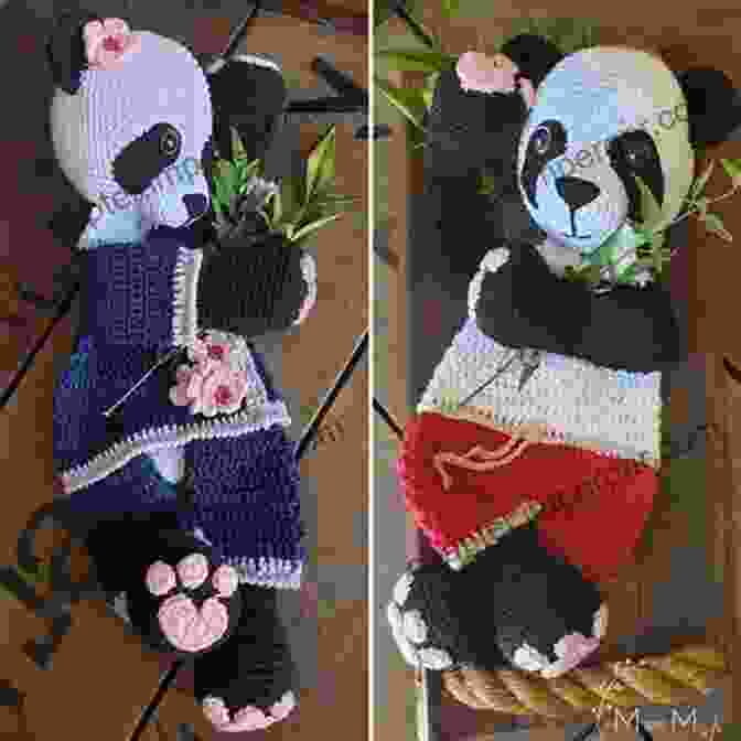 Crocheted Ragdolls Of Two Pandas Crochet Ragdolls: 30 Animals And Friends To Snuggle