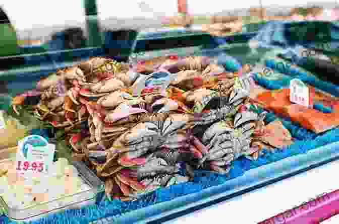 Fresh Seafood And Local Produce On Display At A Farmers Market By The Shore: Explore The Pacific Northwest Coast Like A Local