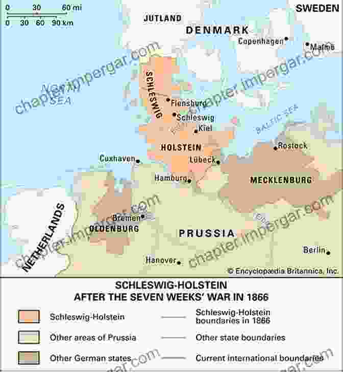 Map Of Schleswig And Holstein, The Contested Territories In The War The First Schleswig Holstein War 1848 50