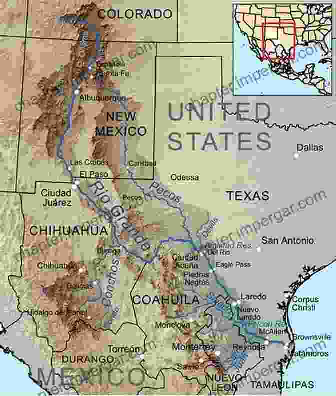 Map Of The Rio Grande River Great River: The Rio Grand In North American History