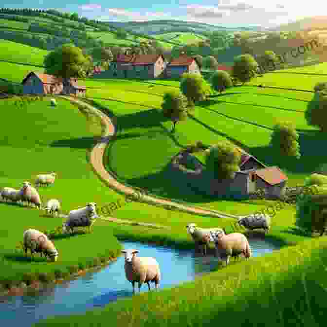 Train Tracks Winding Through A Picturesque English Countryside With Rolling Hills And Grazing Sheep. Englands Historic Churches By Train: A Companion Volume To Englands Cathedrals By Train